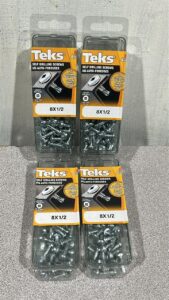 4 packages of #8 x 1/2 Inch self drilling screws