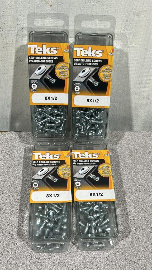 4 packages of #8 x 1/2 Inch self drilling screws